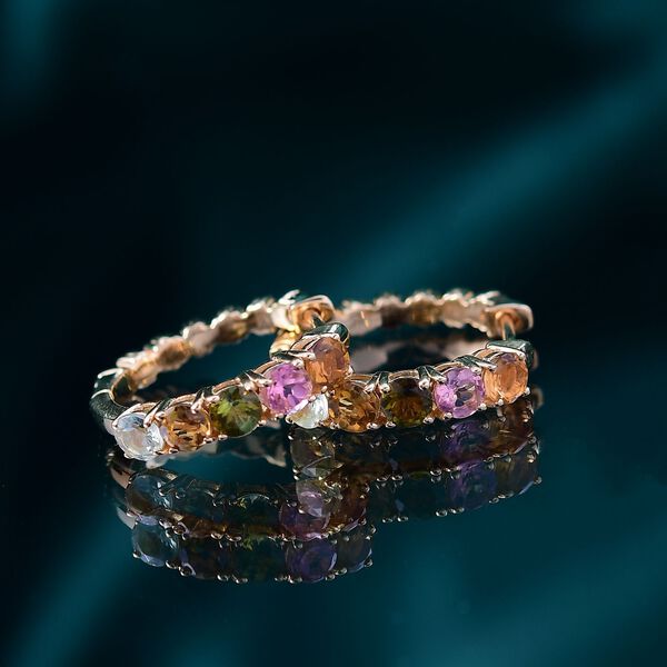 Multi-Turmalin Creolen - 1,72 ct. image number 2