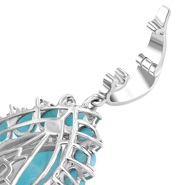 D'Joy Larimar, Süßwasser Perle, Neon Apatit und Zirkon Anhänger mit 45cm Kette - 64,93  ct. image number 7