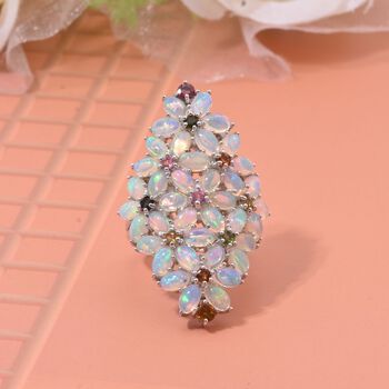 AA Nat&uuml;rlicher, &auml;thiopischer Welo Opal und Multi-Turmalin-Ring - 6,97 ct.