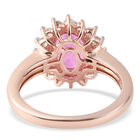 Premium Ilakaka rosa Saphir und Zirkon-Ring, 925 Silber Roségold Vermeil (Größe 16.00) (Fissure gefüllt) ca. 2,98 ct image number 5