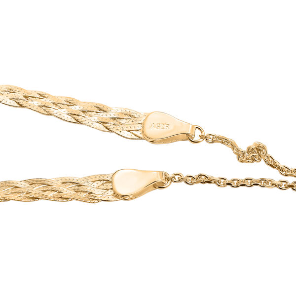 Zartes geflochtenes vergoldetes Armband image number 3