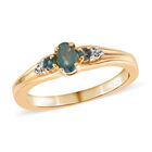 2er-Set, Grandidierit und Zirkon Ring und Anhänger mit Kette in Silber, 0,61 ct. image number 3