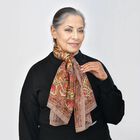 Geschmeidiger Luxuriöser 100% Seiden-Schal, 50 x 160 cm, puderbraun