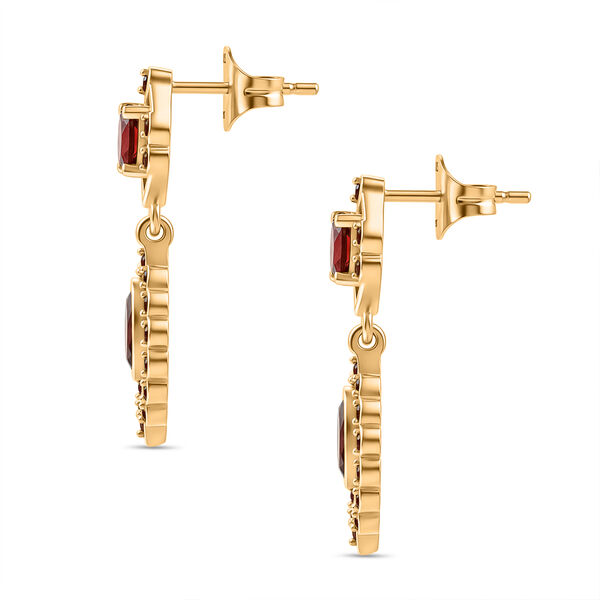 EVER TRUE Mosambik Granat Ohrringe Nickelfreies Messing ca. 2,57 ct. image number 3