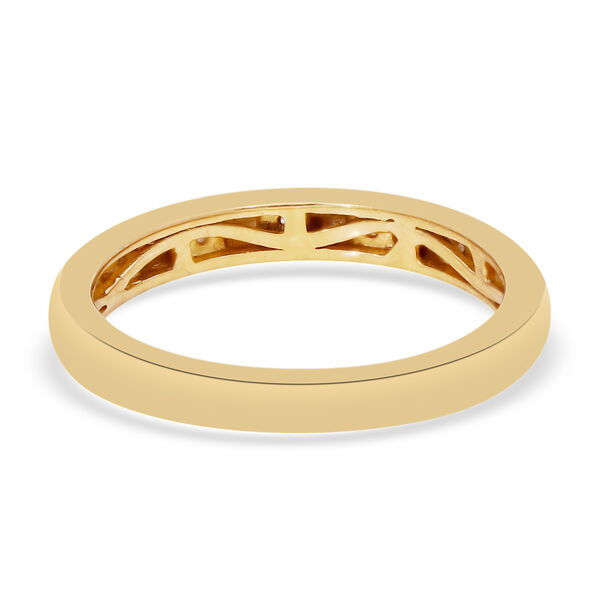 Diamant Band Ring 925 Silber 585 Vergoldet image number 5