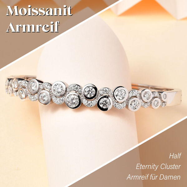 Moissanit Armreif, 19 cm - 4,52 ct. image number 2