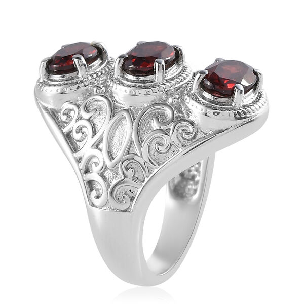 Roter Granat Ring Edelstahl  ca. 2,97 ct image number 4