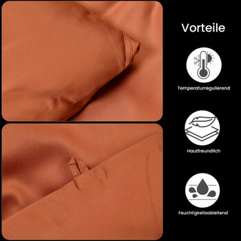 Serenity Night: Premium-Kollektion Herbst-Winter-Steppdecke aus 100 % Bambus mit hochwertiger Kunstdaunenf&uuml;llung &ndash; 135 x 200 cm, Kupferfarben