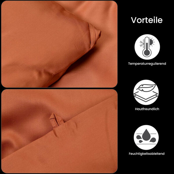 Serenity Night: Premium-Kollektion Herbst-Winter-Steppdecke aus 100 % Bambus mit hochwertiger Kunstdaunenfüllung – 135 x 200 cm, Kupferfarben image number 2