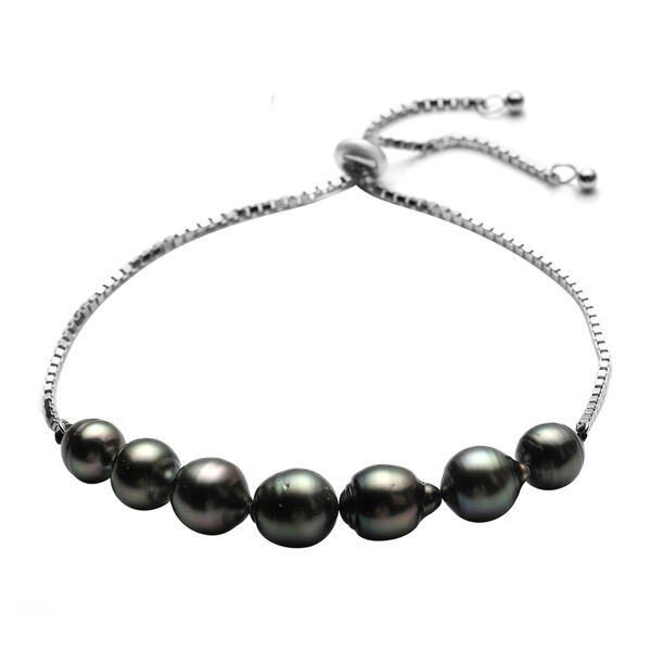 Tahiti Perlen-Armband in Silber image number 0