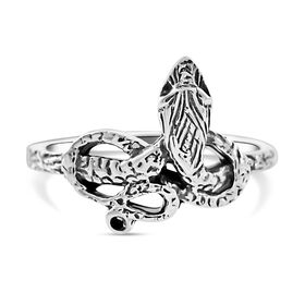 Oxidierter Schlangen-Ring in 925 Silber