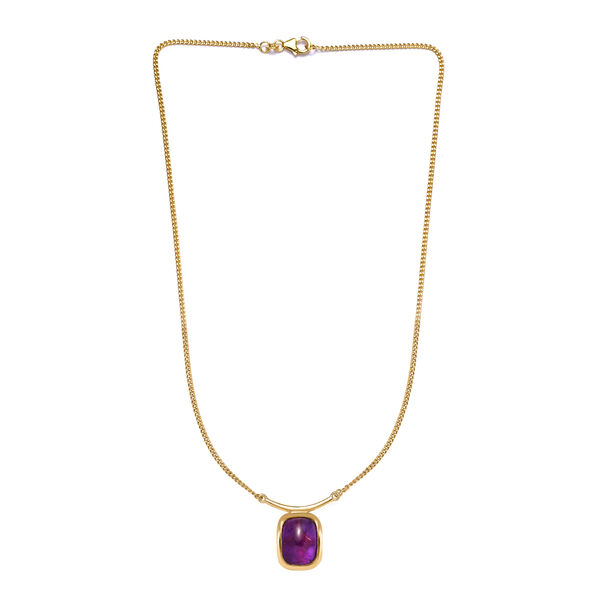 Afrikanischer Amethyst Halskette, ca. 45 cm, 925 Silber vergoldet ca. 11.72 ct image number 3