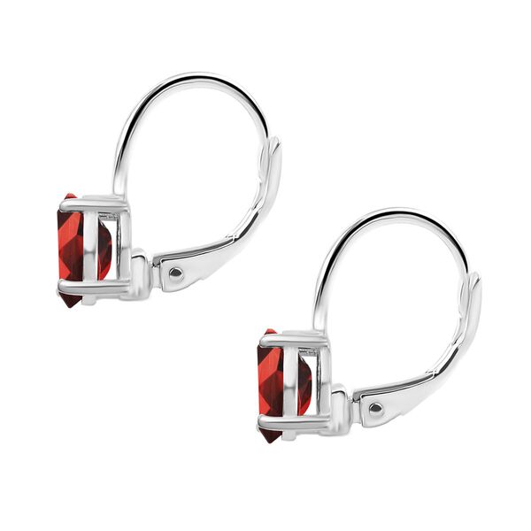 Rote Granat-Ohrringe, 925 Silber ca. 2,04 ct image number 4