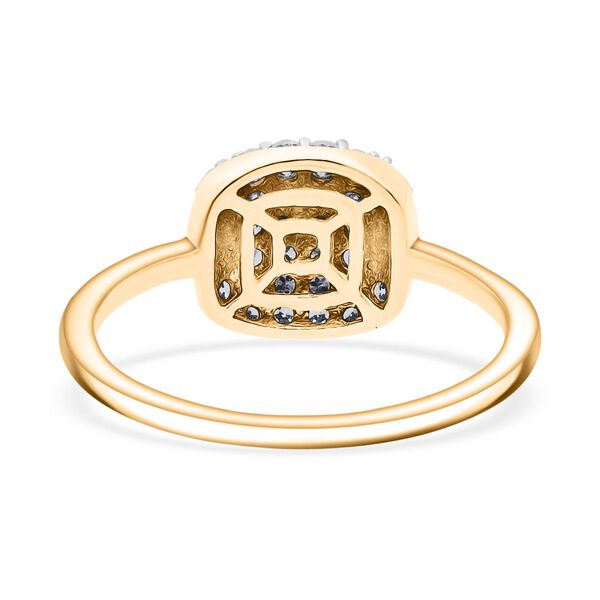 LUXURIANT SGL zertifizierter SI-GH Labor Diamant Ring, 925 Silber 750 Gelbgold Vermeil - 0,50 ct. image number 4
