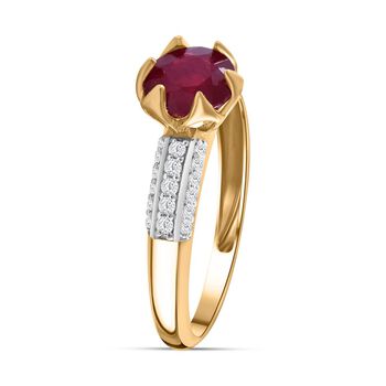 AA afrikanischer Rubin und Zirkon-Ring - 2,69 ct.