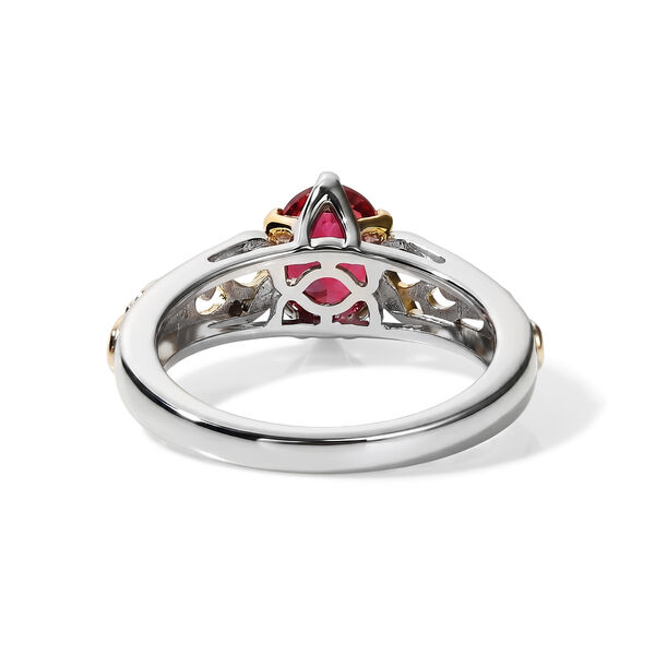 EVER TRUE 3er Set - Lab Grown Padparadscha-Saphir Ring, Anh&auml;nger mit Ketteu nd Ohrringe, ca. 50 cm (Gr&ouml;&szlig;e 17.00) ca. 4,88 ct. image number 3