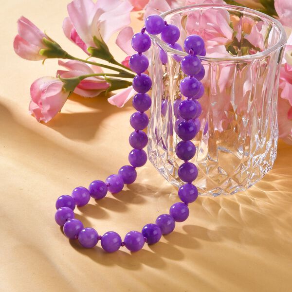 Lila Quarzit Halskette - 45cm image number 2