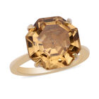 Citrin Solitär Ring 925 Silber Gelbgold Vergoldet image number 0
