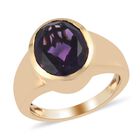 Lusaka Amethyst Solitär Ring 925 Silber 585 Vergoldet image number 3