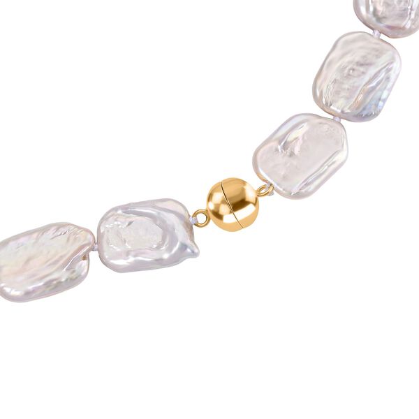 D'Joy wei&szlig;e Keshi Perle 50cm Halskette image number 5