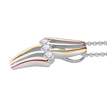 EF Moissanit Anh&auml;nger mit 20cm Kette - 0,72 ct.