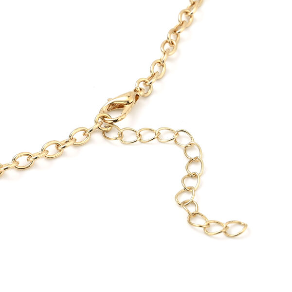 Gelbe Tigerauge-Halskette, 45 cm, goldfarben ca. 130,00 ct image number 4