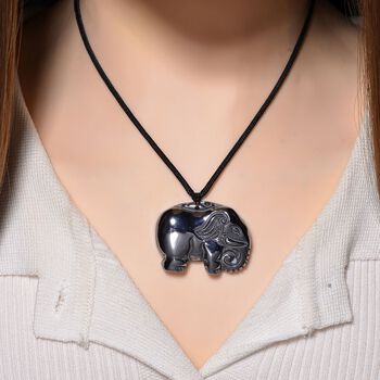 Terahertz Halskette, Elefantemotiv, ca. 71 cm, ca. 100.00 ct