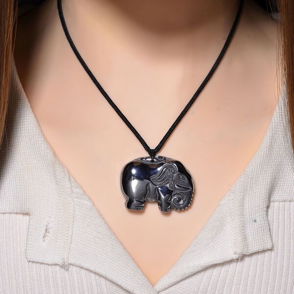 Terahertz Halskette, Elefantemotiv, ca. 71 cm, ca. 100.00 ct image number 2