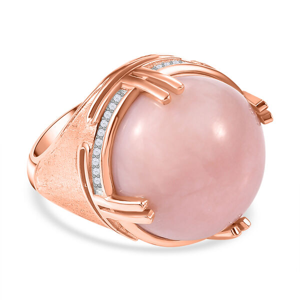 GP Royal Art D&eacute;co Collection- AA Peruanischer rosa Opal, Kanchanaburi blauer Saphir und Zirkon-Ring - 19,15 ct.