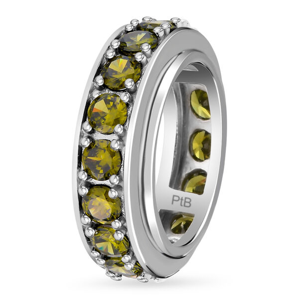 Peridot kubischer Zirkonia-Spinning-Ring image number 5
