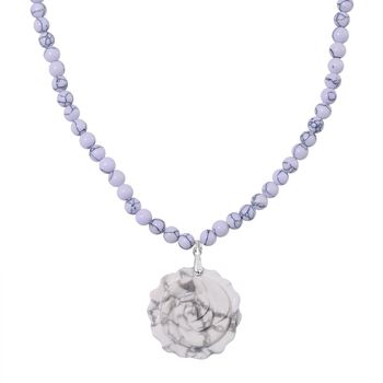 Wei&szlig;er Howlit Halskette ca. 45 cm ca. 150.00 ct