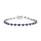 Masoala Saphir (Fissure gefüllt) Armband, ca. 19 cm, 925 Silber platiniert ca. 6.98 ct
