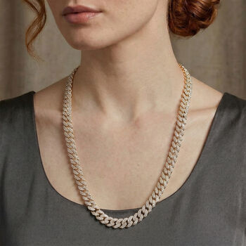 Wei&szlig;er Kristall Halskette ca. 50 cm Std Gelb