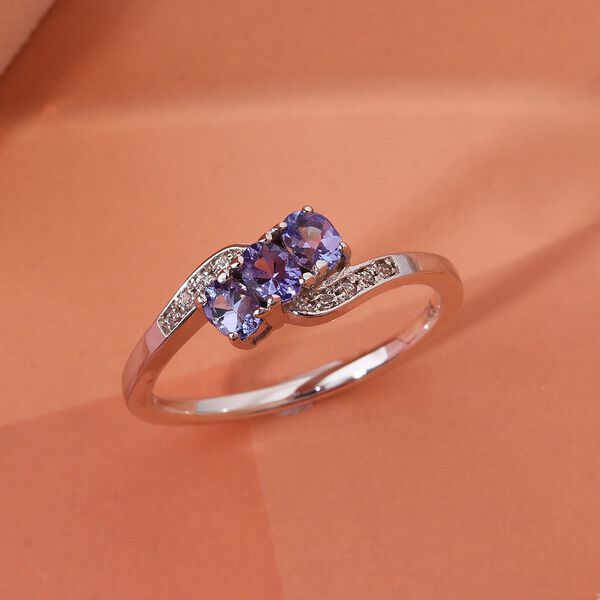 Tansanit und Zirkon Ring - 0,56 ct. image number 1