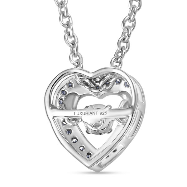 LUXURIANT SI-GH Labor Diamant Anh&auml;nger mit 45cm Kette, 925 Silber rhodiniert - 0,25 ct. image number 5