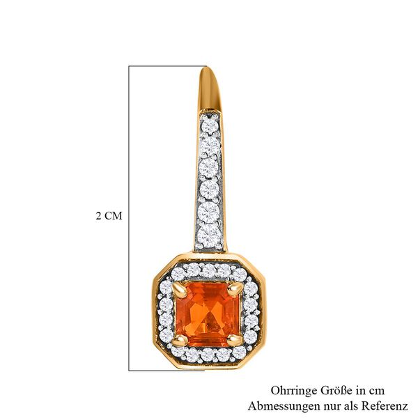 AA Salamanca Feueropal und Zirkon Ohrringe - 0,77 ct. image number 5