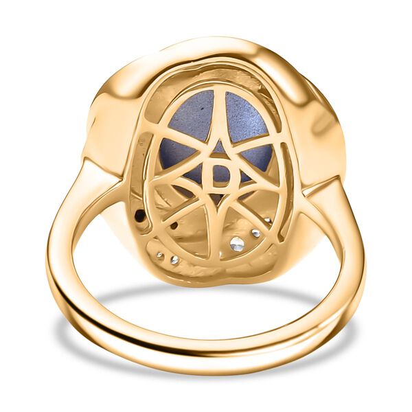 D'Joy Aurora Mondstein, schwarzer Spinell und Zirkon Ring - 5,54 ct image number 6