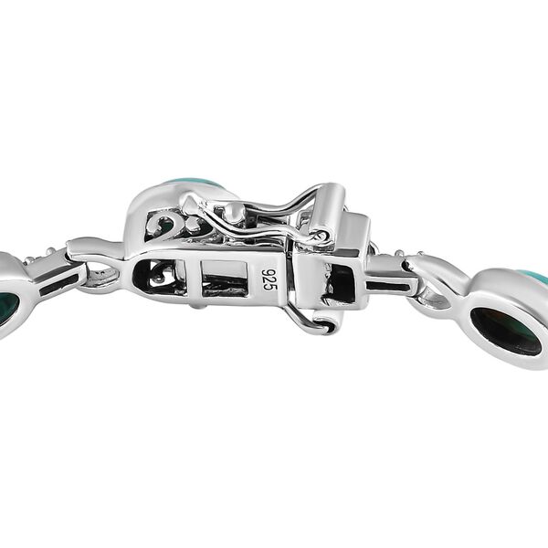 Sierra Nevada T&uuml;rkis und Zirkon-Armband, 925 Silber platiniert, 8,37 ct image number 4