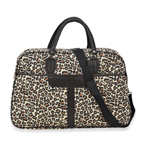 Reisetasche mit braunem Leopardenmuster