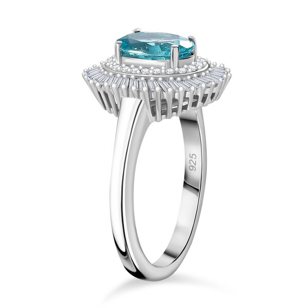 AA Lagunen Apatit und Diamant Ring - 1,77 ct. image number 5