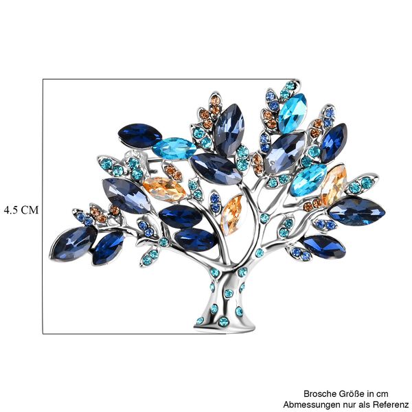 Mehrfarbiger Kristall Brosche Standard image number 5