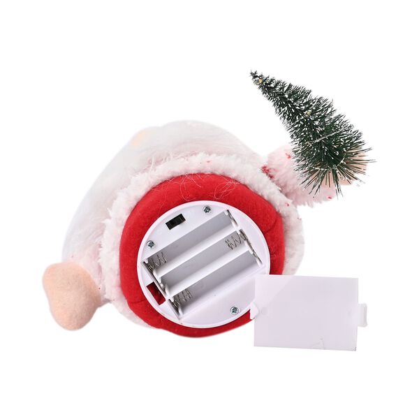 Weihnachtsmann mit LED lichter und Tannenbaum, 25 cm, 3AAA (nicht inkl.), Rot image number 7