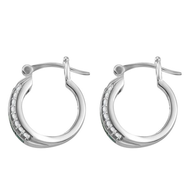 Labor Smaragd und Zirkon Ohrringe - 1,60 ct. image number 5