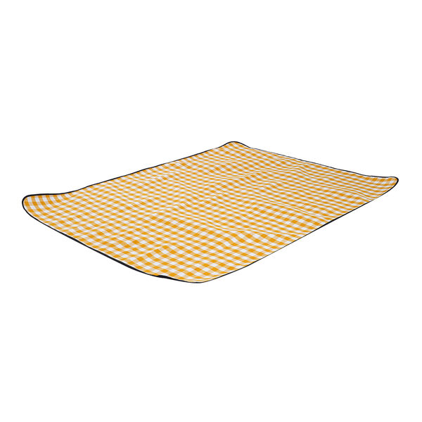 Gemusterte, wasserfeste XXL Picknickdecke, 150x200 cm, Gelb kariert image number 1