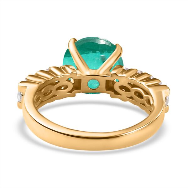 Smaragd Triplett Quarz und Zirkon Ring - 4,79 ct. image number 6