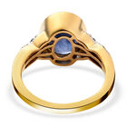 Masoala Saphir-Ring, (Fissure gefüllt), 925 Silber vergoldet (Größe 16.00) ca. 4,41 ct image number 5
