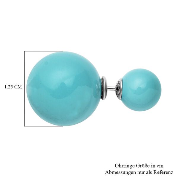 T&uuml;rkise Muschelkernperlen Ohrtsecker image number 5