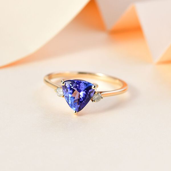 AA Tansanit und Diamant Ring in 585 Gold - 2,52 ct. image number 8