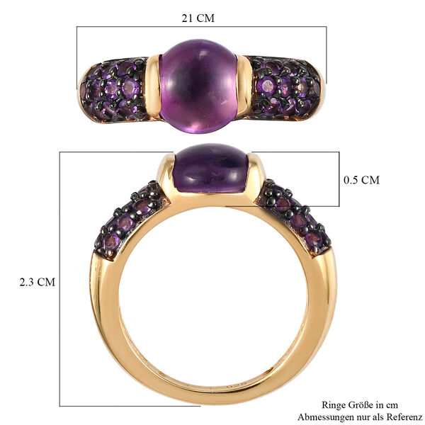 Afrikanischer Amethyst-Ring, 925 Silber vergoldet  ca. 2,88 ct image number 7