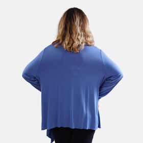 LA MAREY - Wasserfall Cardigan, L/XL, dunkelblau